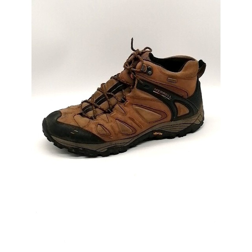 Merrell Mens Boots Radland Mid Brown 11 Waterproof Hiking Shoes Vibram Sturdy